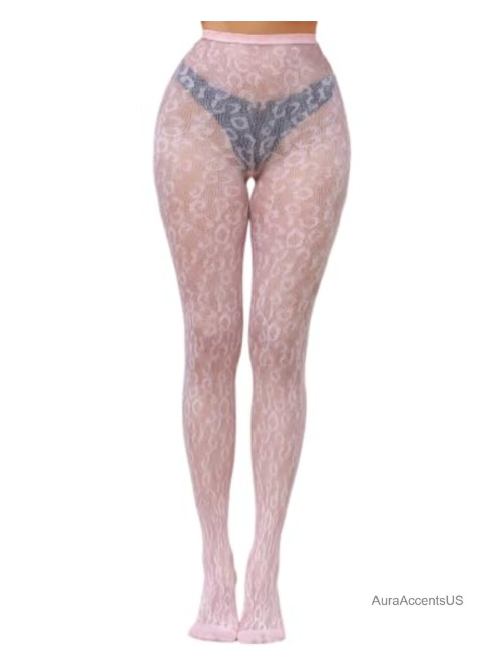 Women's Leopard Print Fishnet Tights Sheer Lace Pantyhose Rave Club Halloween